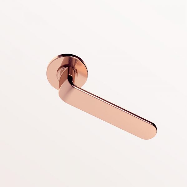 moderna mosadzna klucka rose gold